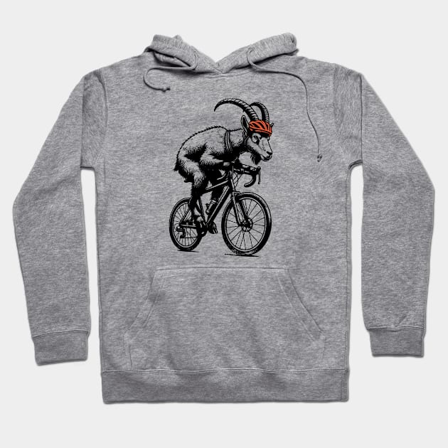 Cycling Mountain Goat Hoodie by susanne.haewss@googlemail.com